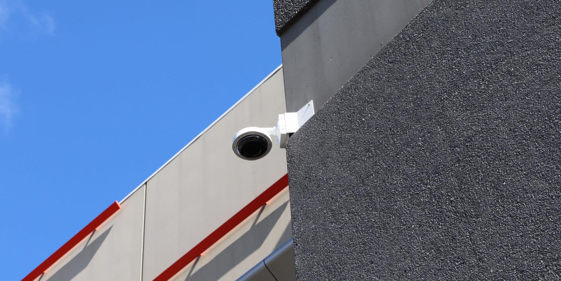 Advanced Security CCTV Camera on building wall